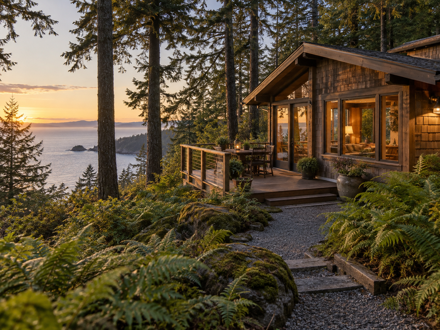 KI-generierte Wohninspiration: Nature Escape